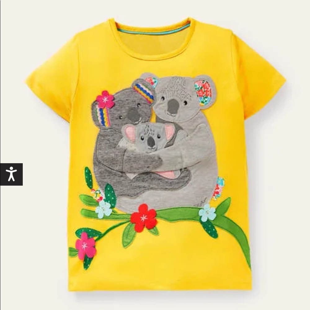 HTF NWT Mini Boden Hugging Applique T-shirt
